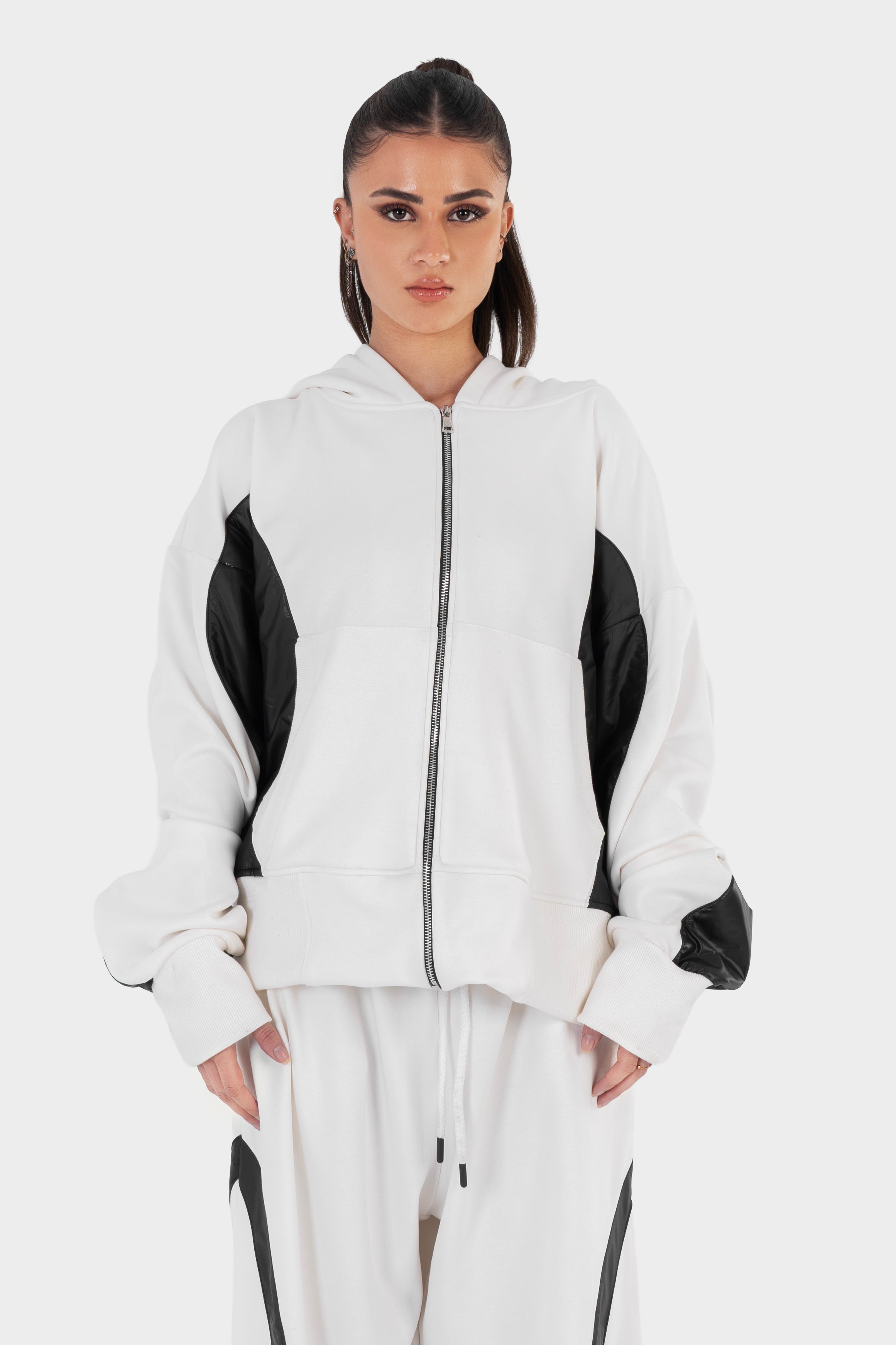 La Curva Motion white zipper jacket