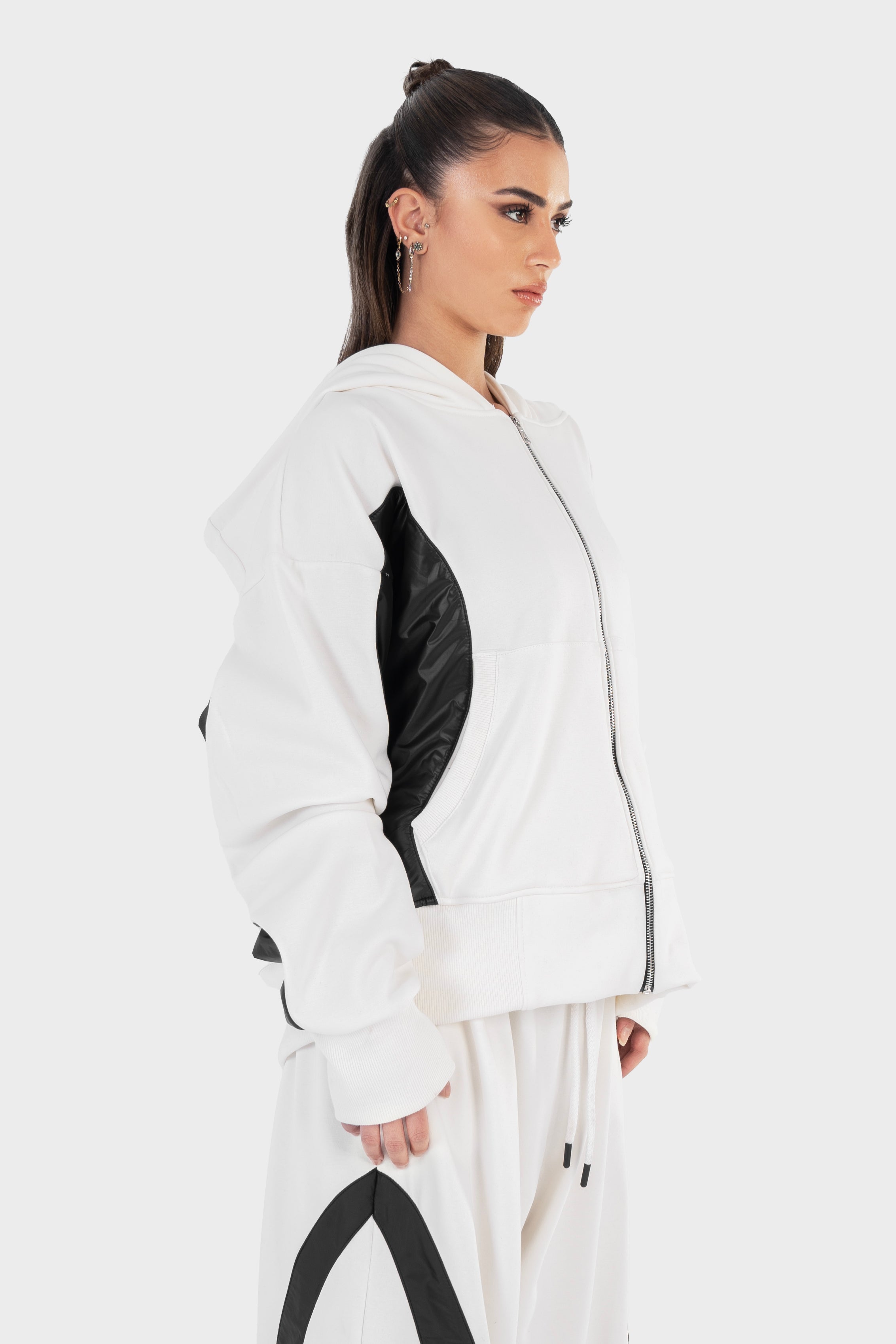 La Curva Motion white zipper jacket