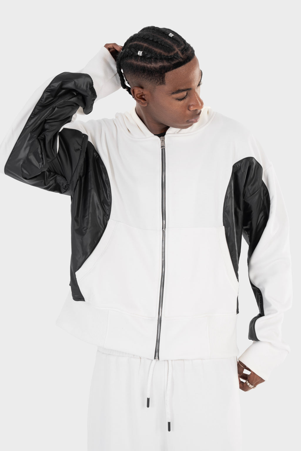 La Curva Motion white zipper jacket